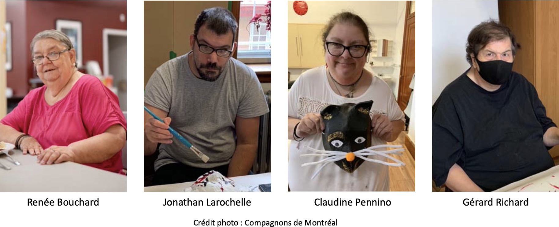 Renée Bouchard, Jonathan Larochelle, Claudine Pennino, Gérard Richard